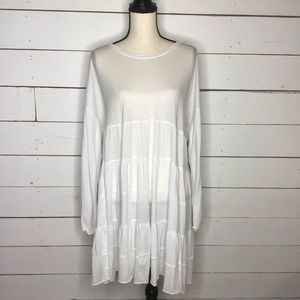 New Free People Rory Tunic Blouse Loose Fit White